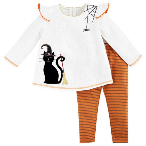 Mud Pie Other - Mud Pie Baby Girl Black Cat Tunic and Legging Set/NWT/12-18M